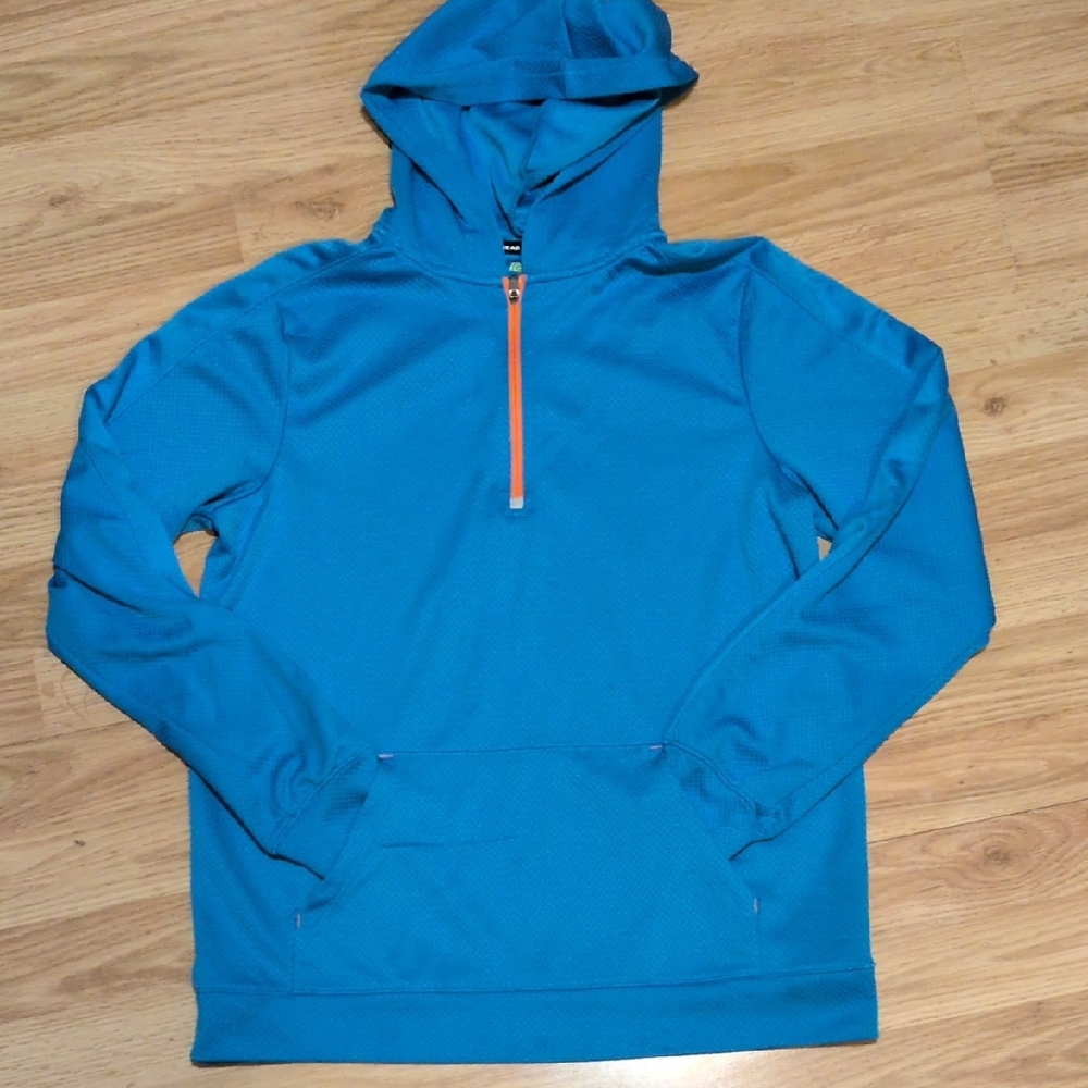 Tek Gear Blue Hoodie with Orange Zipper